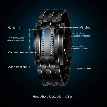 RELOJ BINARIO FUTURISTA SKMEI® | CON CAJA DE LUJO